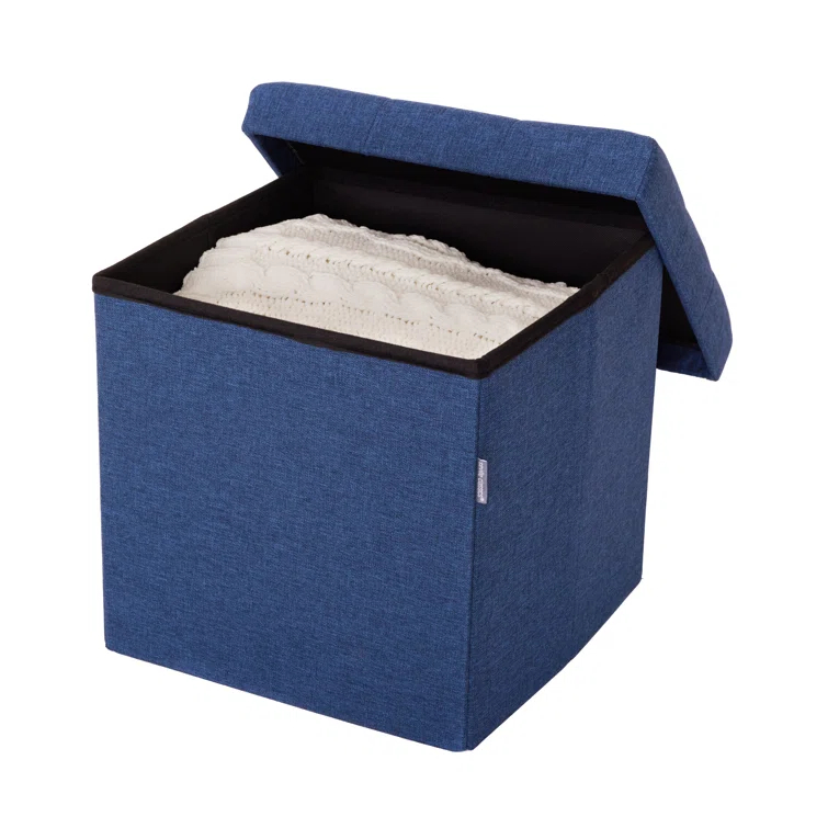 15.7'' W Upholstered Storage Ottoman