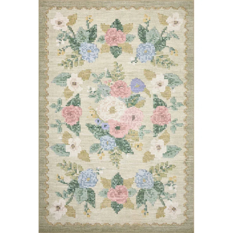 Rifle Paper Co. x Loloi Rosa Area Rug