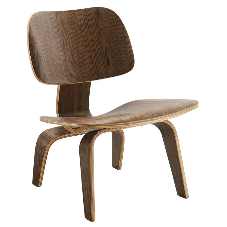 Modway Molded Walnut Plywood Lounge Chair by Modway