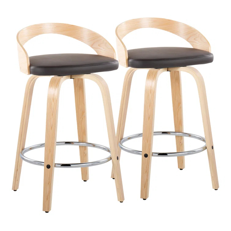 Grotto Swivel Upholstered Counter Stool