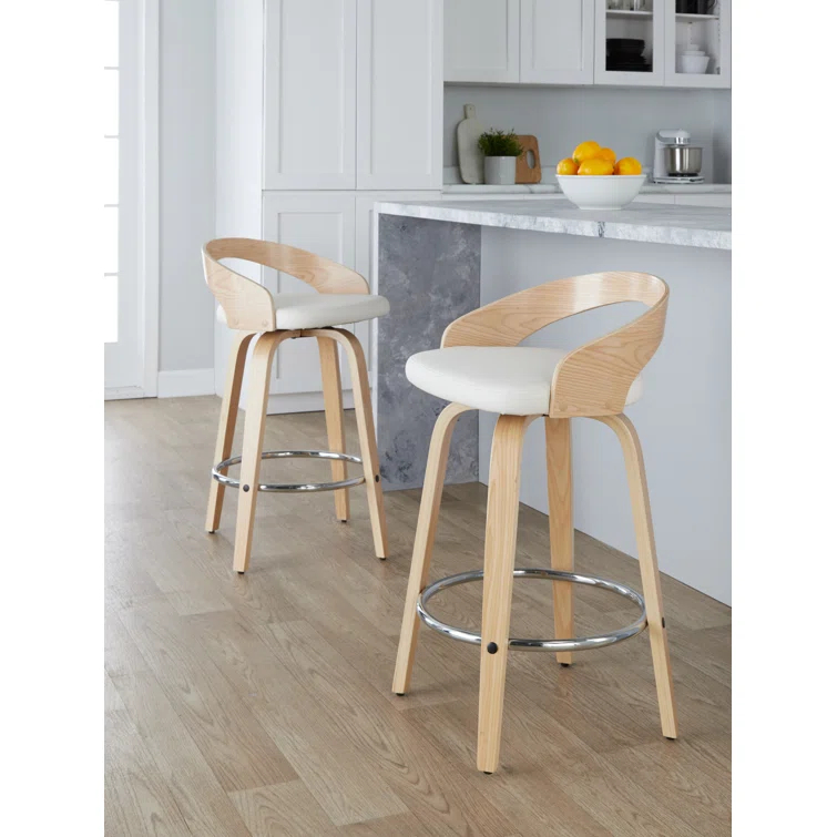 Grotto Swivel Upholstered Counter Stool