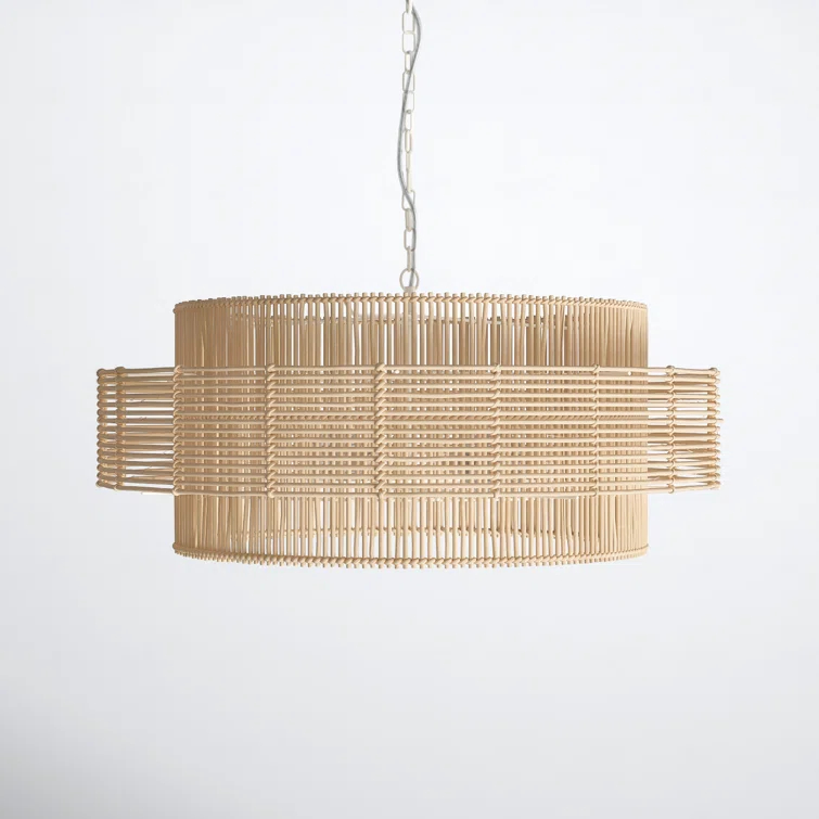 Gaia 2 Light Rattan Dimmable Pendant