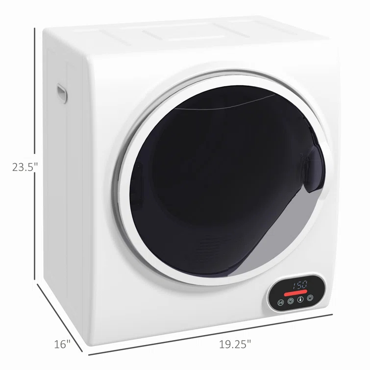 HomCom 1.5 Cubic Feet Vented Electric Stackable Dryer