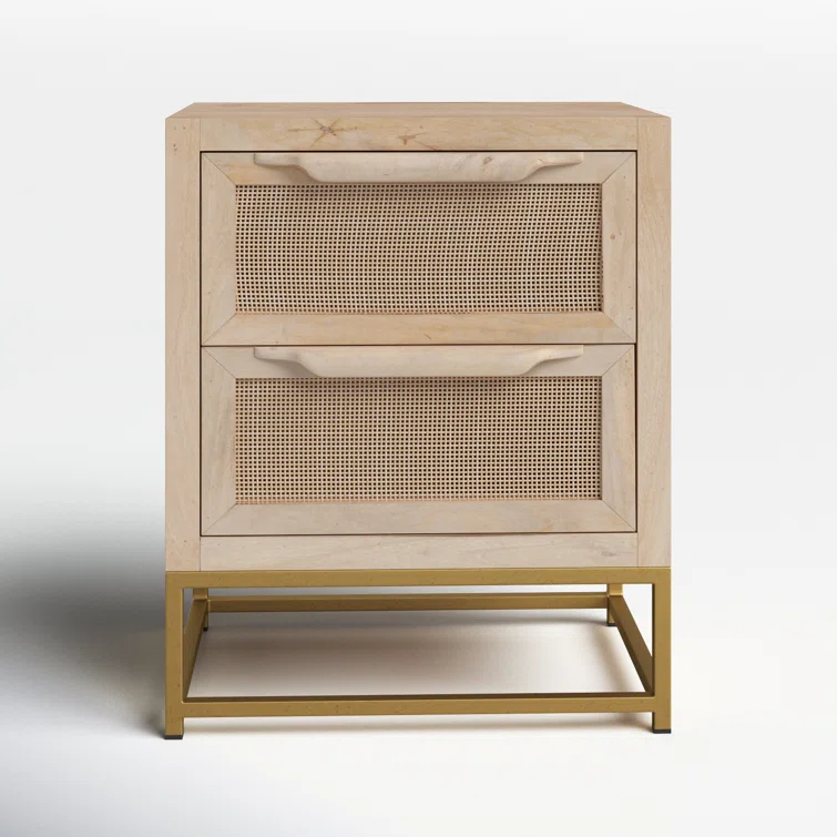 Leanne 2 - Drawer Cane Front Nightstand