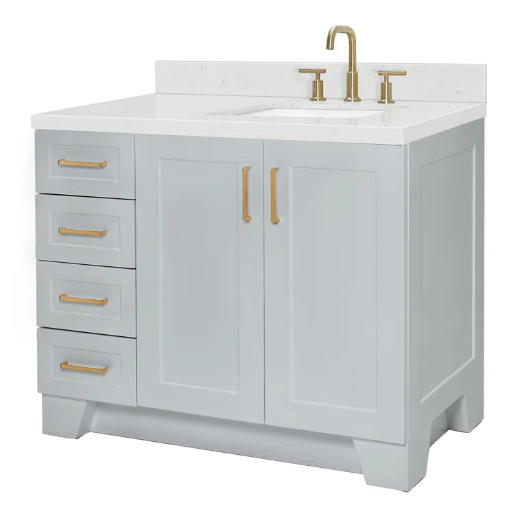 ARIEL Taylor 42 in. W x 21.5 in. D Bath Vanity Cabinet Only in Grey