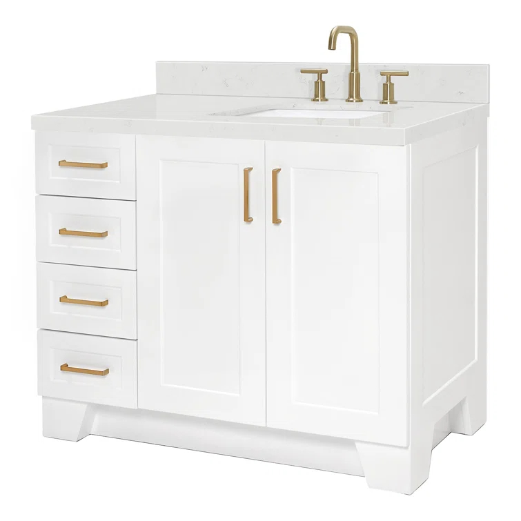 Ariel Q042srcqrvo Taylor 42" Free Standing Single Basin Vanity Set - White