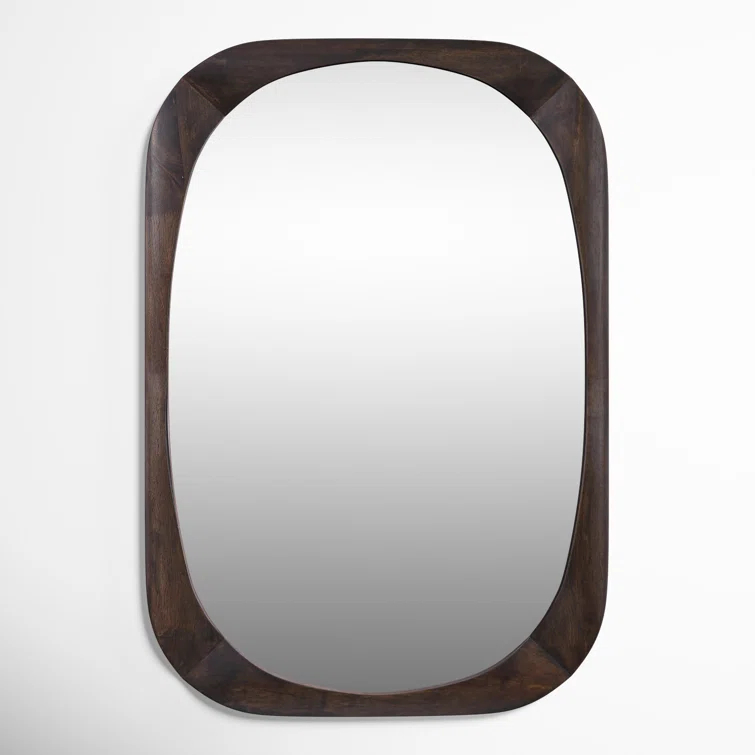 Henna Wood Flat Wall Mirror