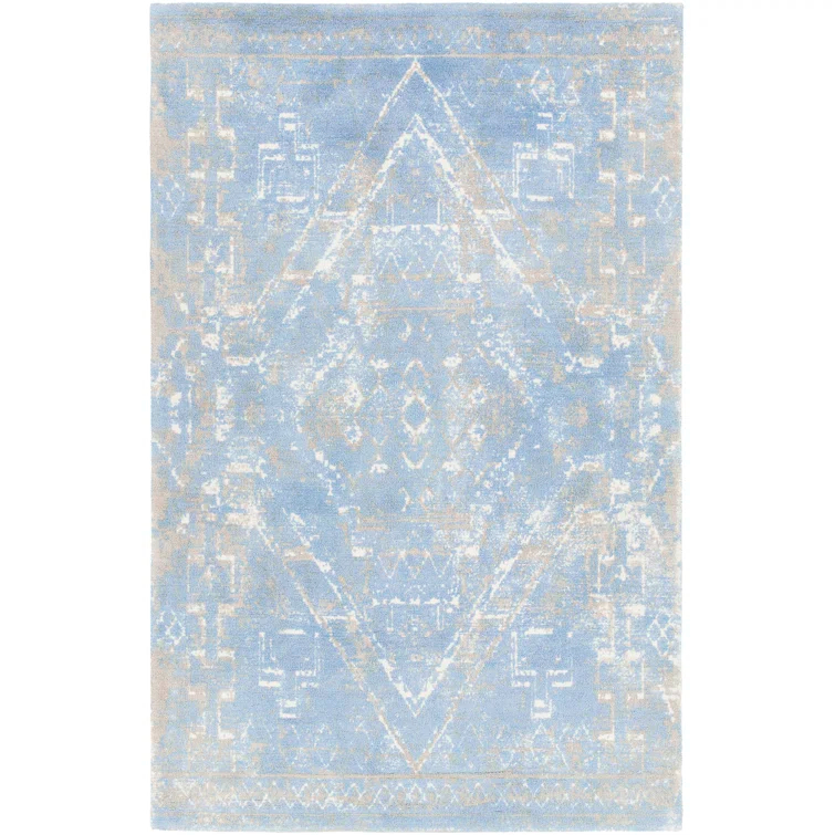 Tayla Hand-Tufted Blue Area Rug