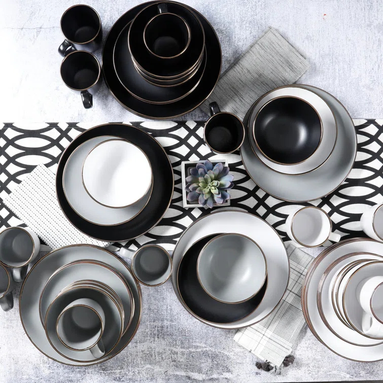 Gibson Home Rockaway Round Stoneware Dinnerware