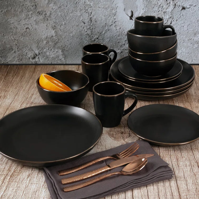 Gibson Home Rockaway Round Stoneware Dinnerware