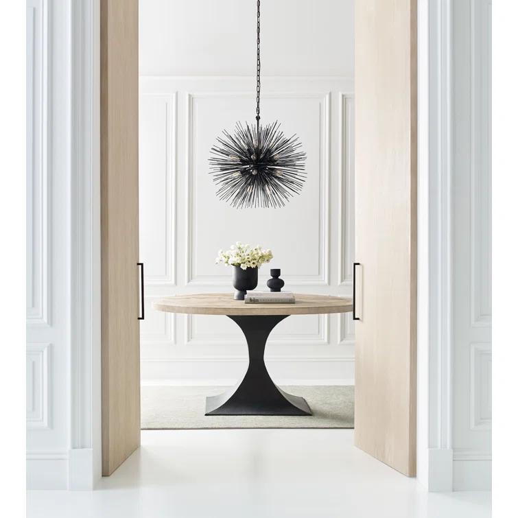 Strada Nickel Crystal 20-Light Round Plug-in Chandelier