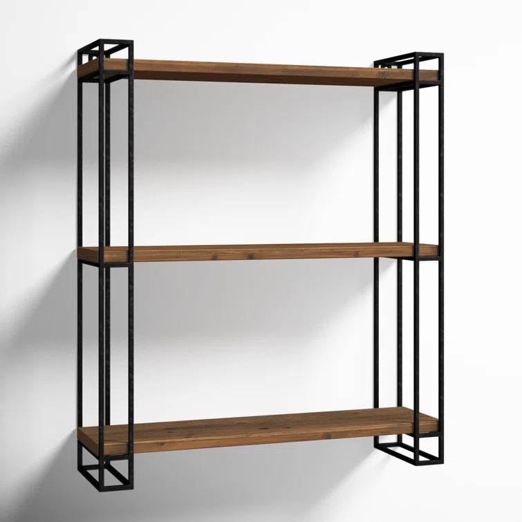 Burchill 3 Piece Pine Floating Shelf