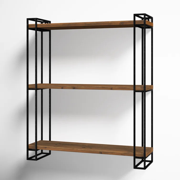 Burchill 3 Piece Pine Floating Shelf