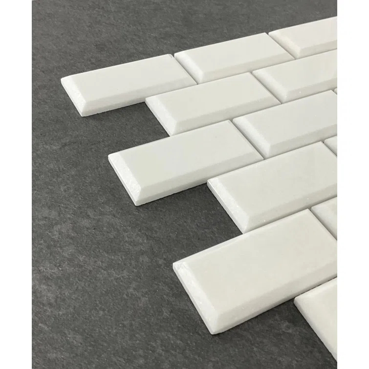 2" x 4" Beveled Mosaic Sheet Wall Tile