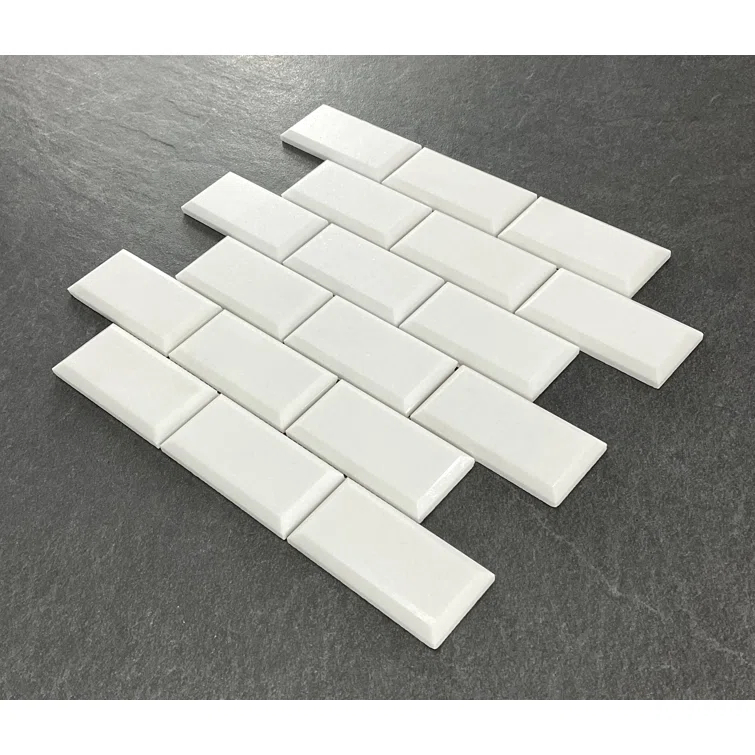 2" x 4" Beveled Mosaic Sheet Wall Tile