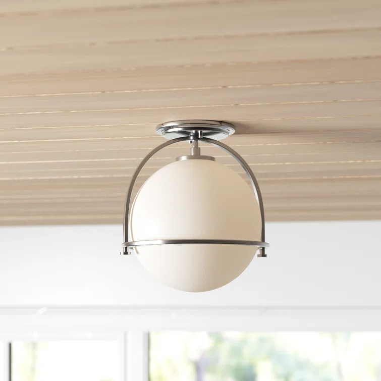 McCormick Hand Blown Glass Semi Flush Mount