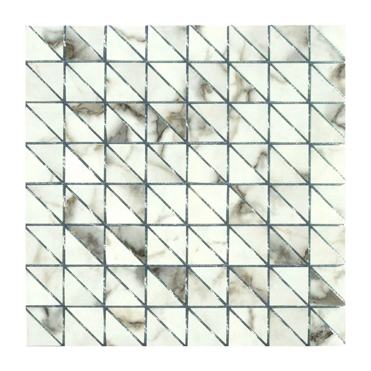 Art Deco Triangle 0.75" x 0.75" Glass Mosaic Tile