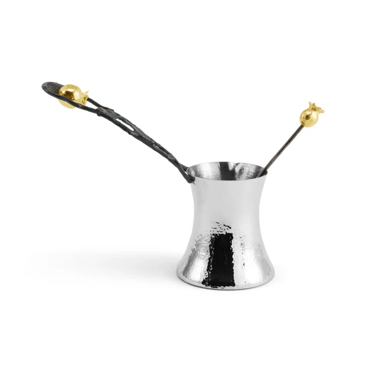 Rustic Oxidized Bronze and Stainless Steel Coffee Serving Set