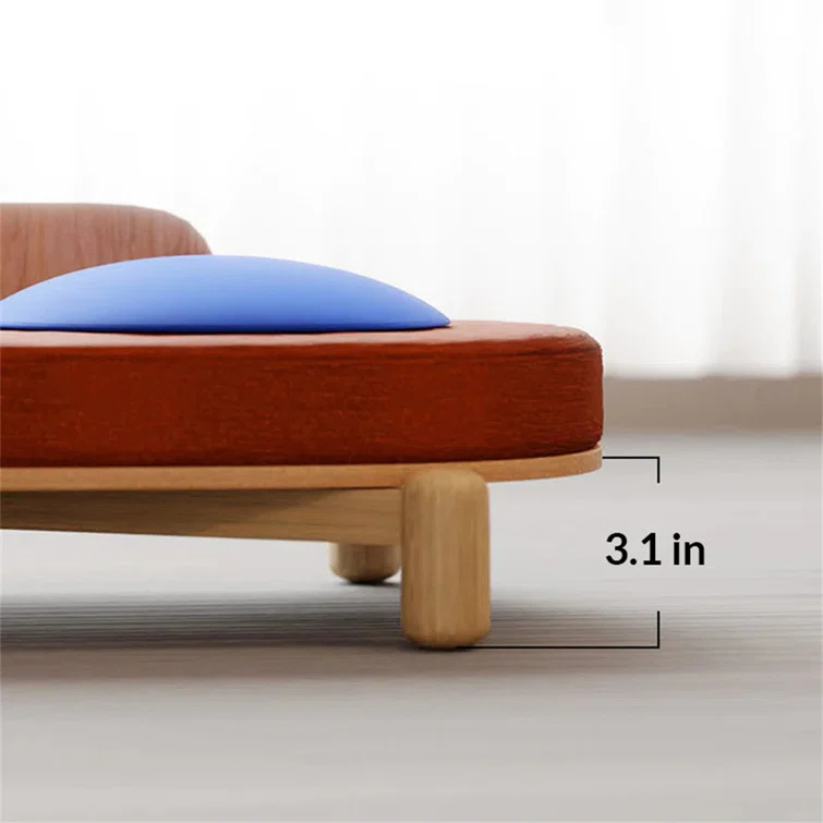 Azel 35.9'' Wooden Sunset Couch, Large Pet Sofa Couch, Elevated Beds for Indoor Cat and dog Rest & Play