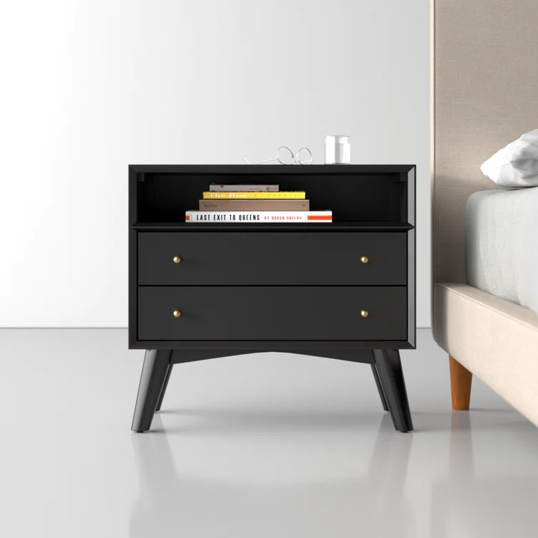 Williams 2-Drawer Nightstand with Shelf