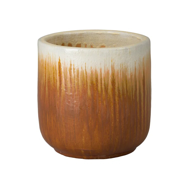 BARREL PLANTER, AMBER