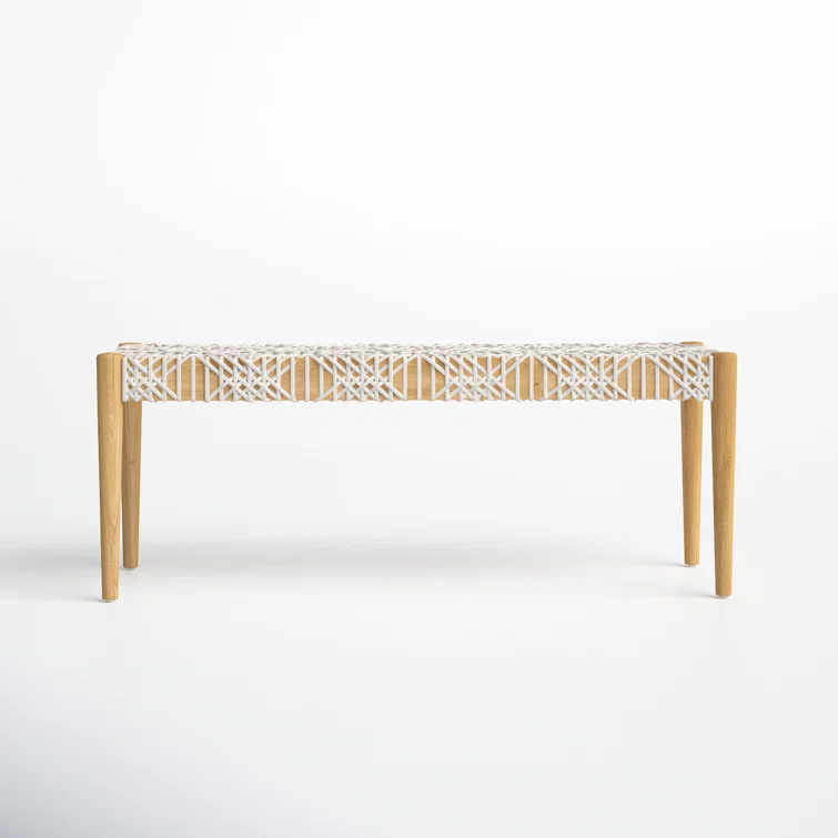 Kazbah 47" Genuine Leather Bench