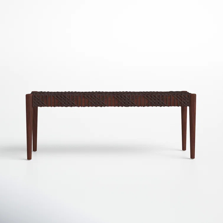 Kazbah 47" Genuine Leather Bench