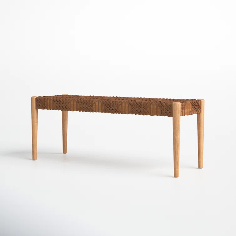 Kazbah 47" Genuine Leather Bench