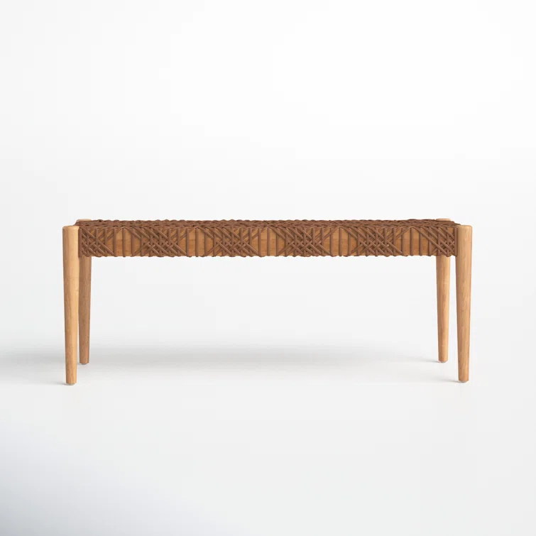 Kazbah 47" Genuine Leather Bench