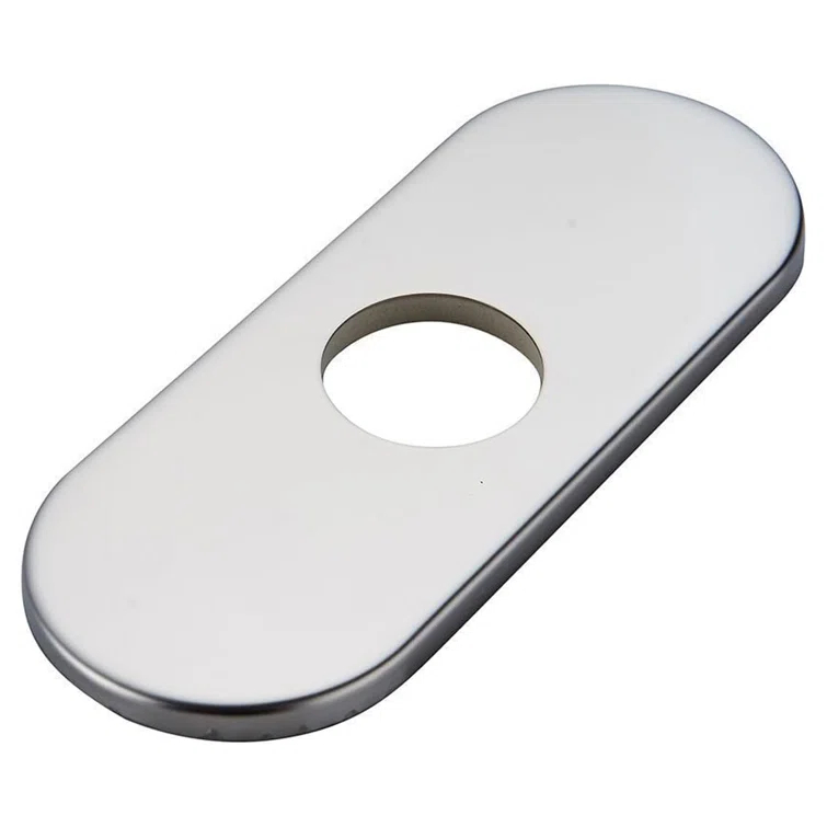 Greenspring 6 Inch Bathroom Vessel Vanity Sink Faucet 4" Hole Cover Deck Plate Escutcheon Chrome