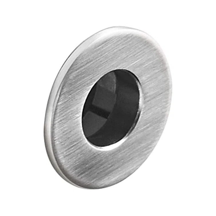 Greenspring Sink Basin Trim Overflow Cover Brass Insert In Hole Round Caps Brushed Nickel(2 Pack)