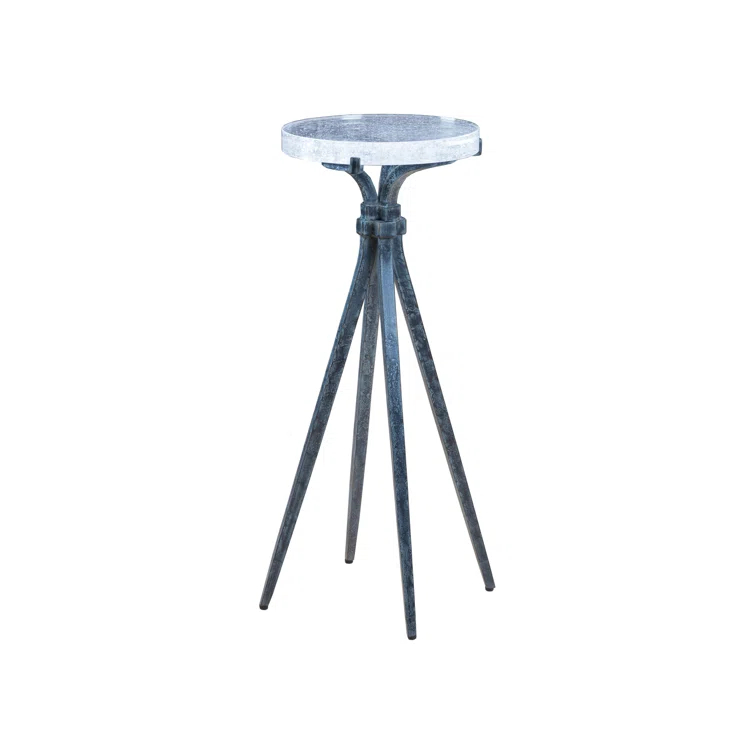 Signature Designs Glass Pedestal End Table