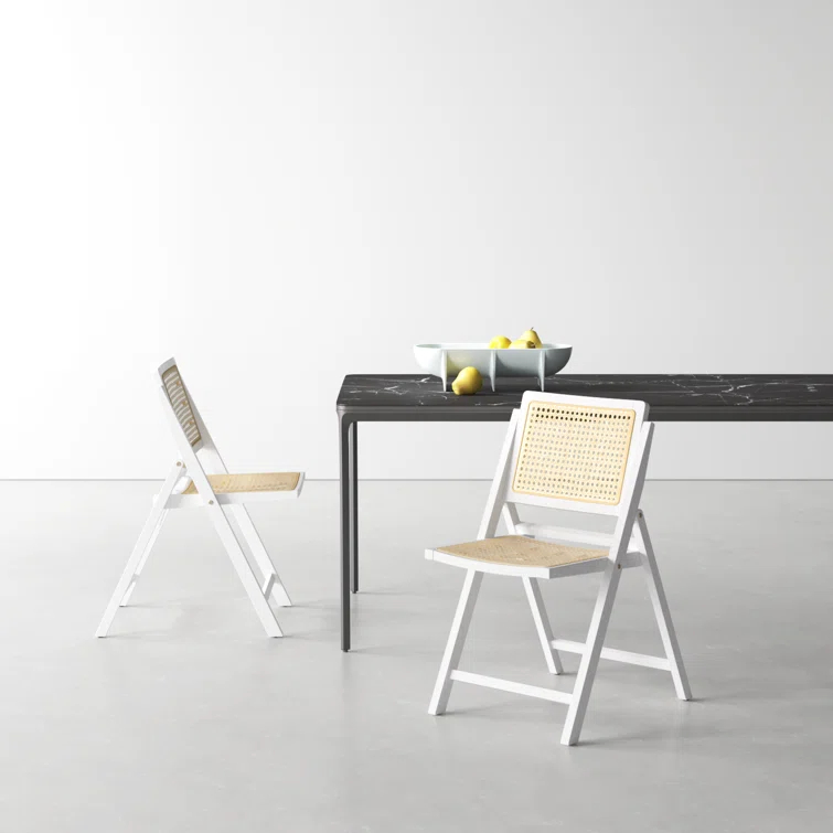 Dan Rattan Folding Dining Chair