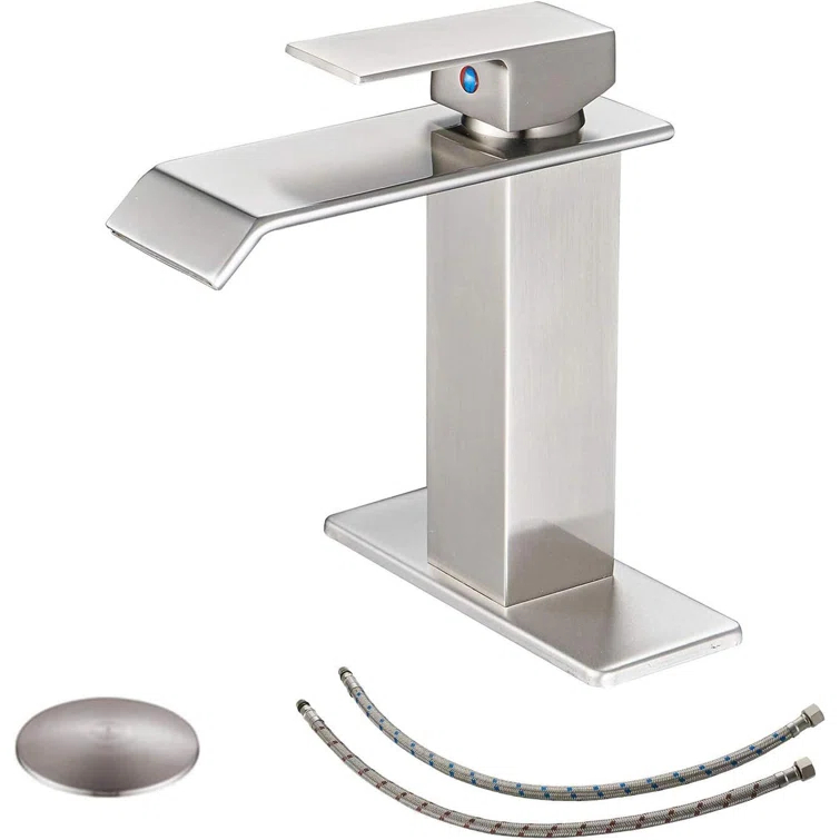 Single-Hole Single-handle Bathroom Faucet with Drain Assembly