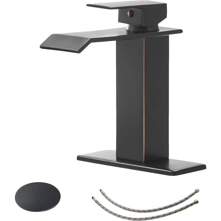 Single-Hole Single-handle Bathroom Faucet with Drain Assembly