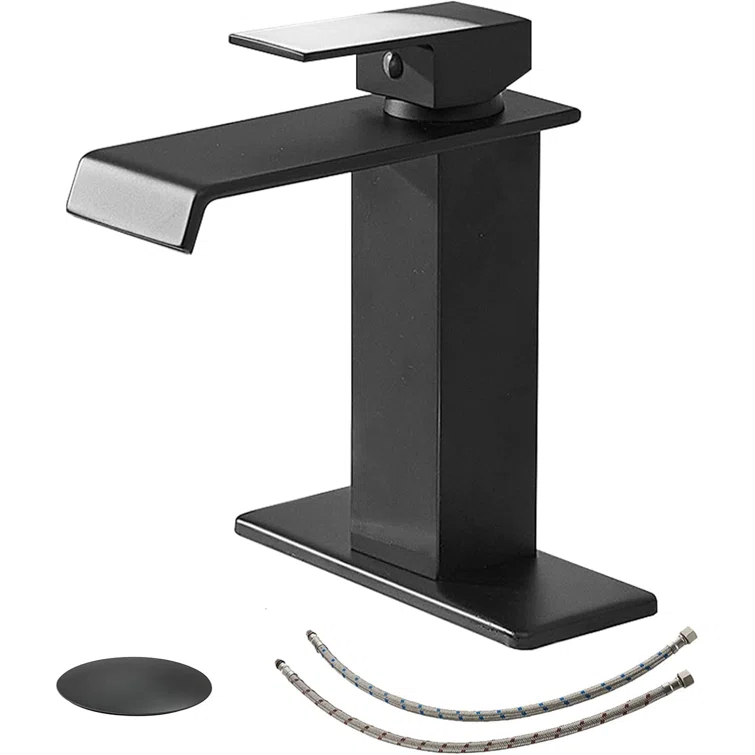 Single-Hole Single-handle Bathroom Faucet with Drain Assembly