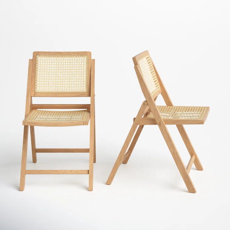 Dan Rattan Folding Dining Chair