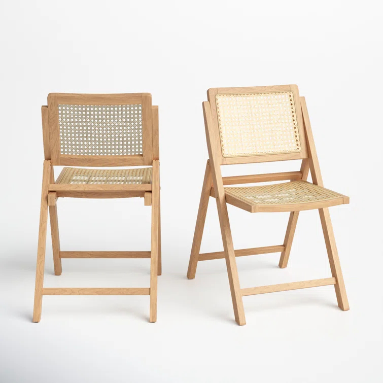 Dan Rattan Folding Dining Chair