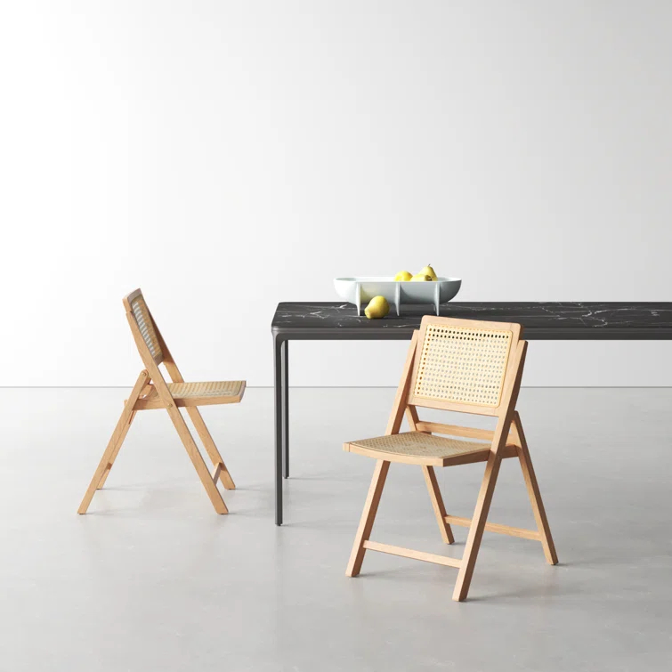 Dan Rattan Folding Dining Chair