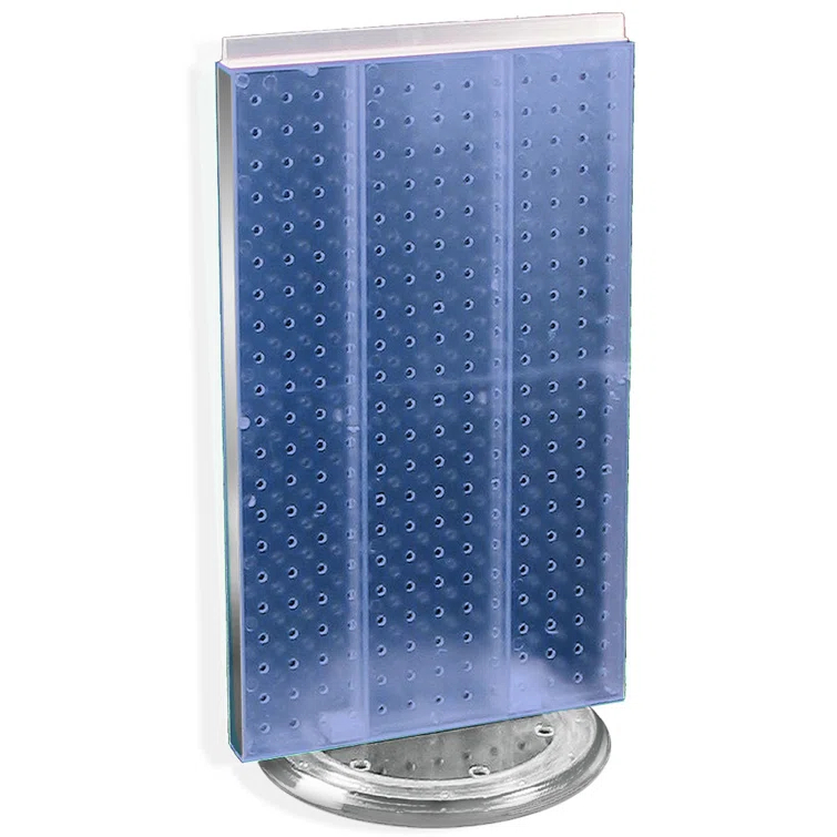 Azar Displays 700513-BLU Revolving 13.5"W x 22"H Pegboard Counter Display
