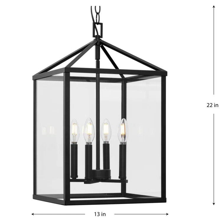 Hillcrest 4 - Light Dimmable Square / Rectangle Chandelier