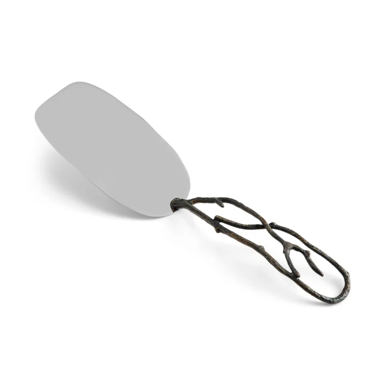 Handmade Oxidized Brass and Stainless Steel Twig Casserole Server