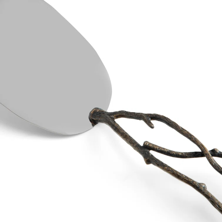Handmade Oxidized Brass and Stainless Steel Twig Casserole Server