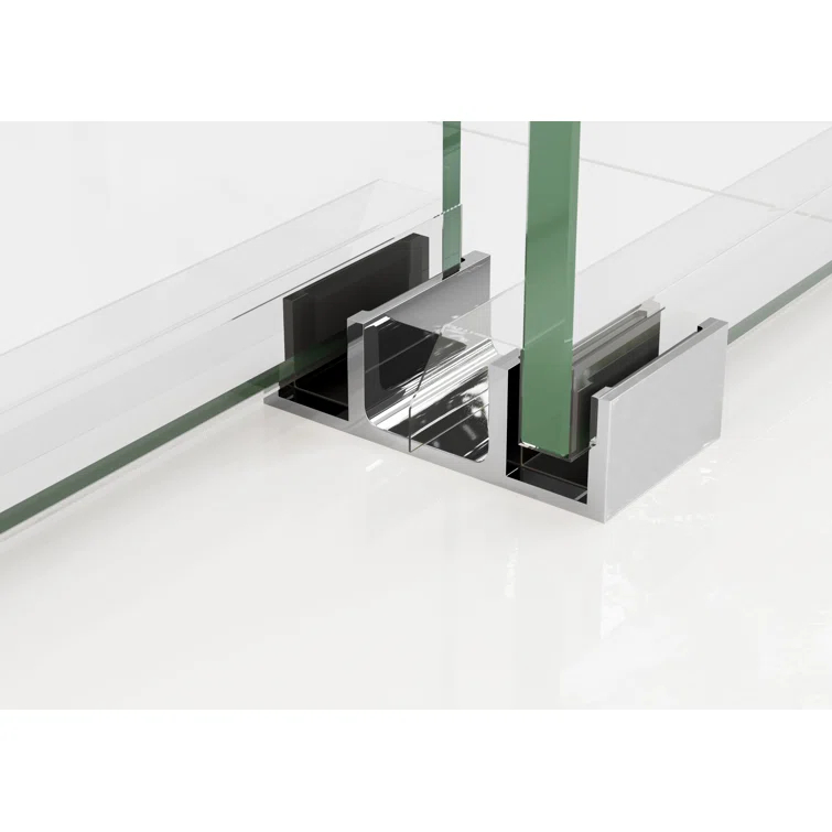Polaris 60 in. x 60 in. Fully Frameless Sliding Bypass Bathtub Door