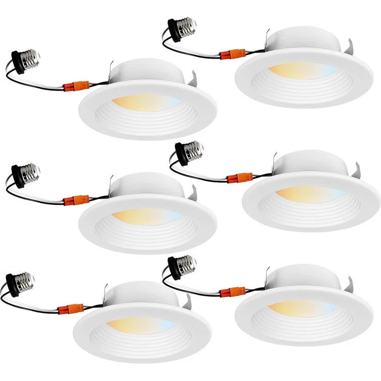 5.5'' Selectable Color Temperature LED Retrofit Recessed Lighting Kit