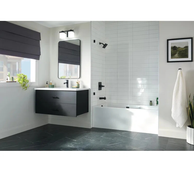 Velum Single Hole Curved Bathroom Faucet with Drain Assembly, Single Handle Bathroom Sink Faucet