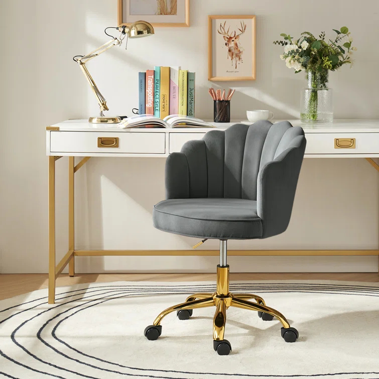 Belanda 23'' W Modern VelvetTask Chair with Tufted Back