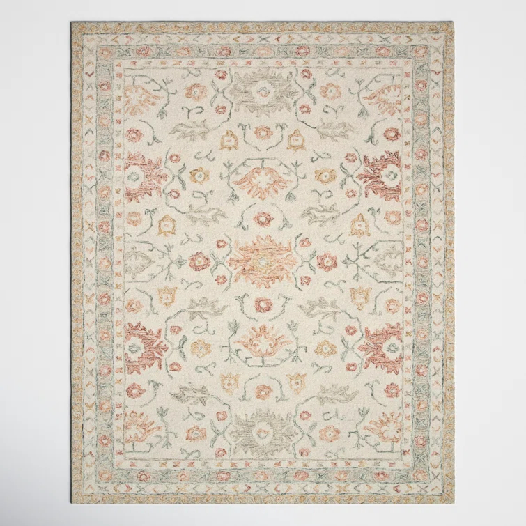 Aden Wool Ivory/Rust Rug
