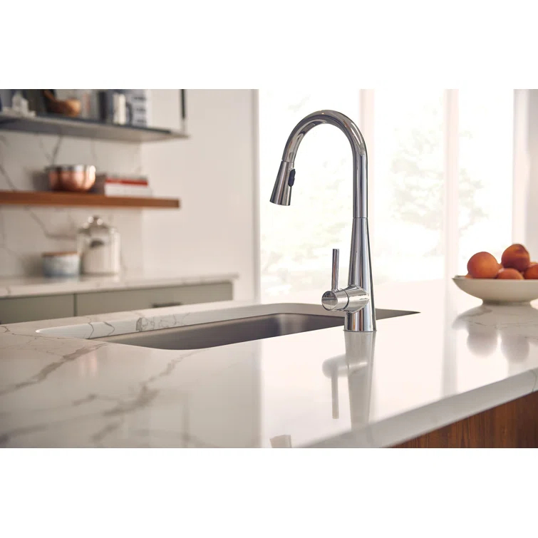 Moen Sleek MotionSense Wave Single Handle Pulldown Kitchen Faucet with Power Clean Technology