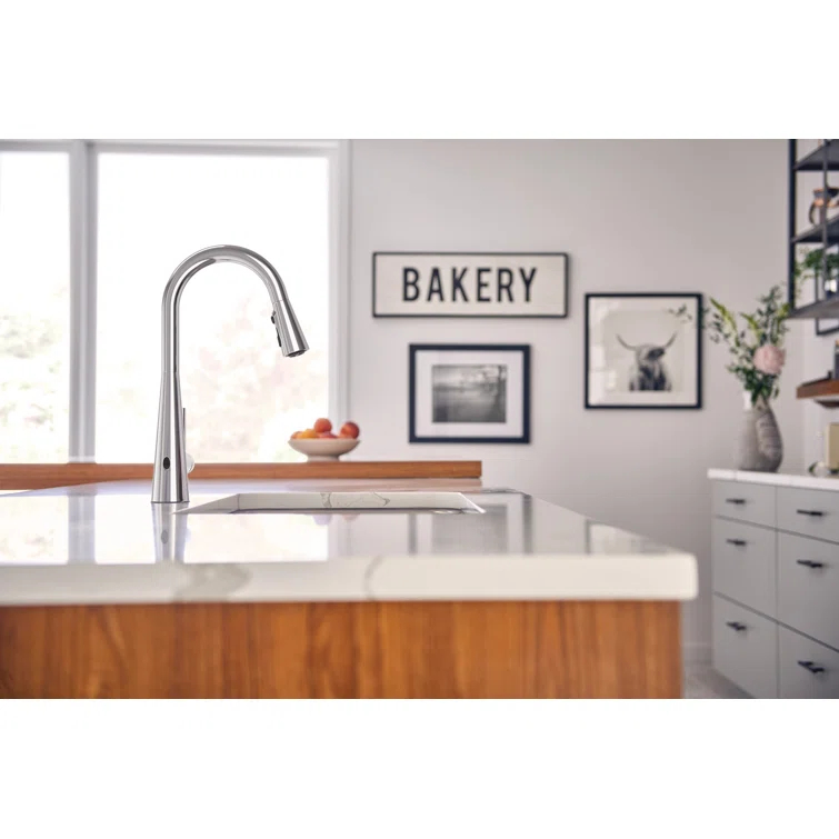 Moen Sleek MotionSense Wave Single Handle Pulldown Kitchen Faucet with Power Clean Technology